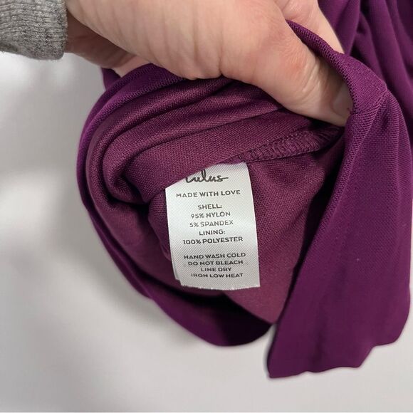 Lulus Alluring Nights Purple Ruched Off-the-Shoulder Mini Bodycon Dress Small - Picture 7 of 8